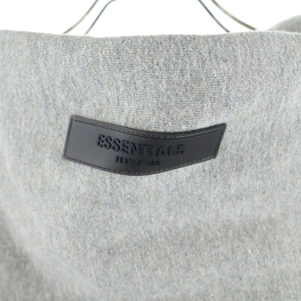ESSENTIALS FEAR OF GOD(エッセンシャル フィアオブゴッド) フロッキー ロゴプリント プルオーバーパーカー フーディ グレー