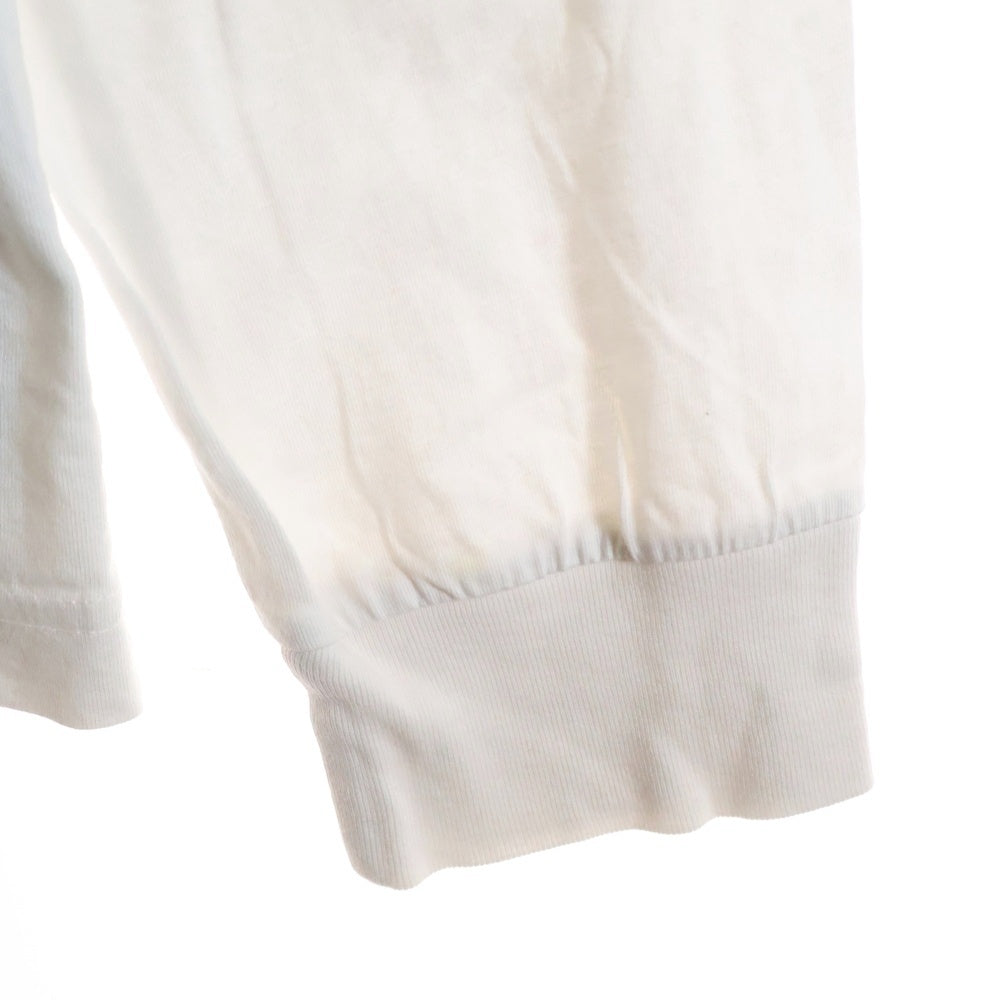 DIESEL(ディーゼル) フロント ロゴプリント グラフィティ 刺繍 長袖Tシャツ カットソー ホワイト