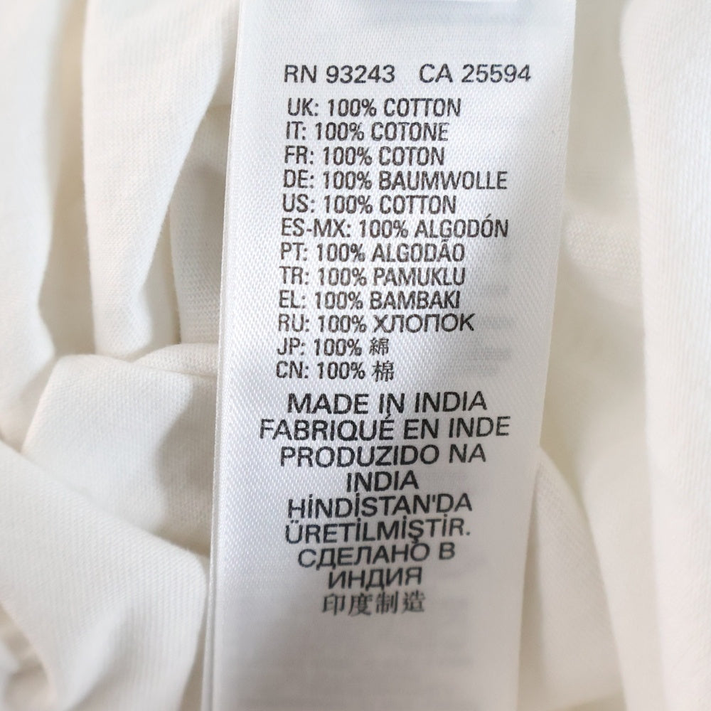 DIESEL(ディーゼル) フロント ロゴプリント グラフィティ 刺繍 長袖Tシャツ カットソー ホワイト