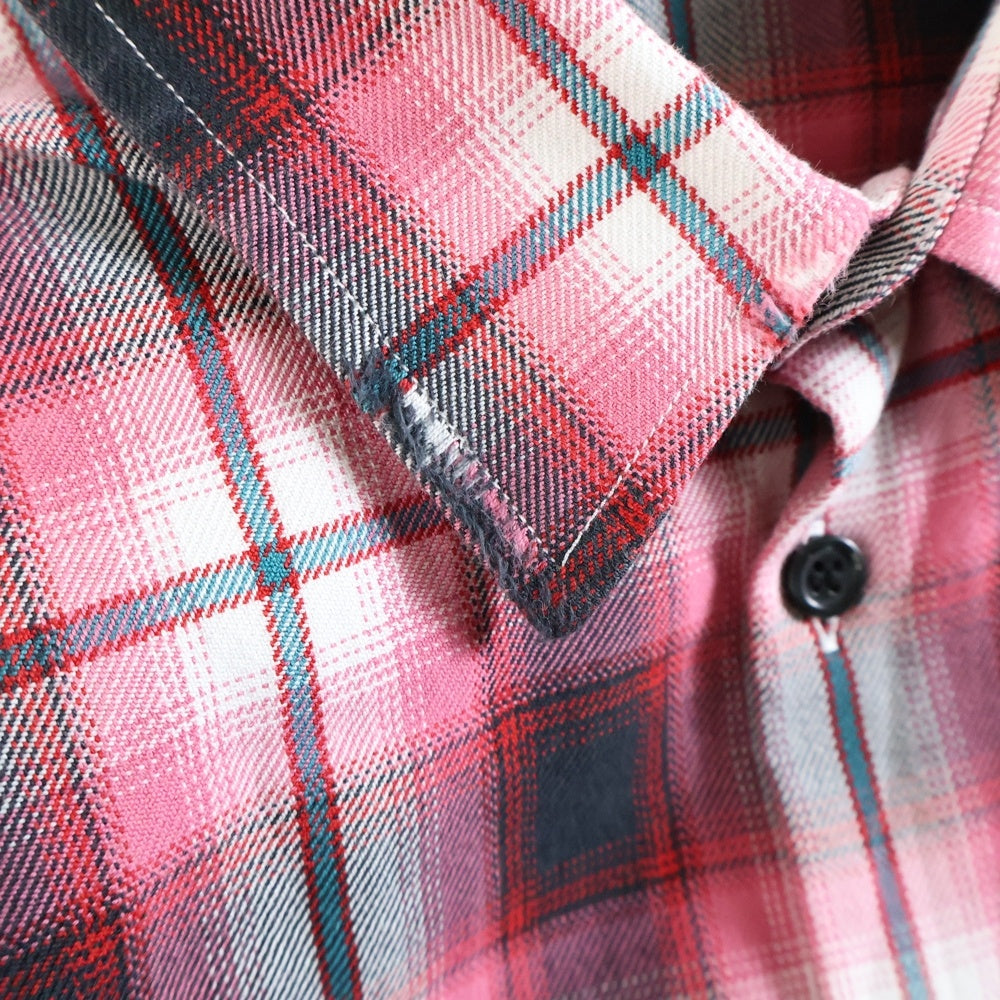 DIESEL(ディーゼル) チェック 総柄 半袖シャツ レッド/ブラック