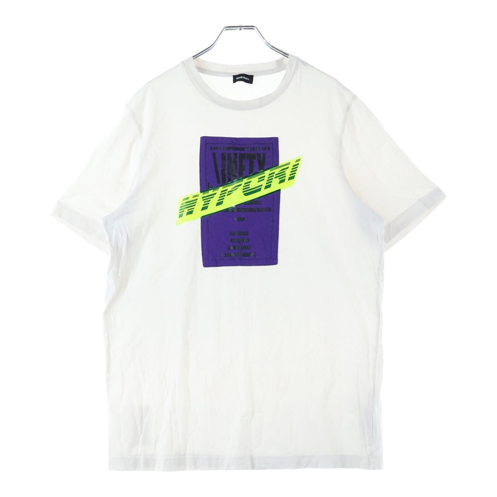 DIESEL(ディーゼル) NYPCRI フロント ロゴプリント 半袖Tシャツ カットソー ホワイト
