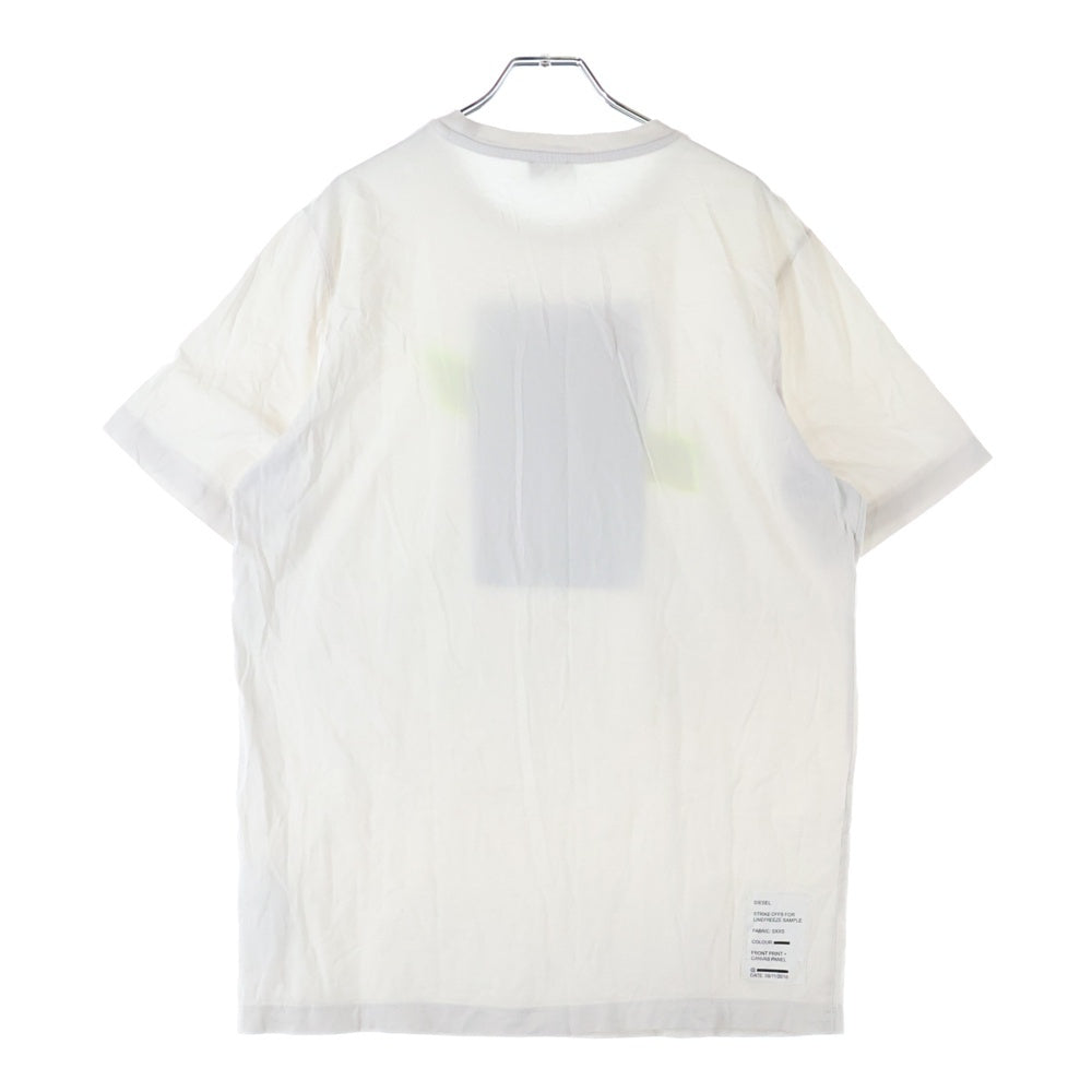DIESEL(ディーゼル) NYPCRI フロント ロゴプリント 半袖Tシャツ カットソー ホワイト