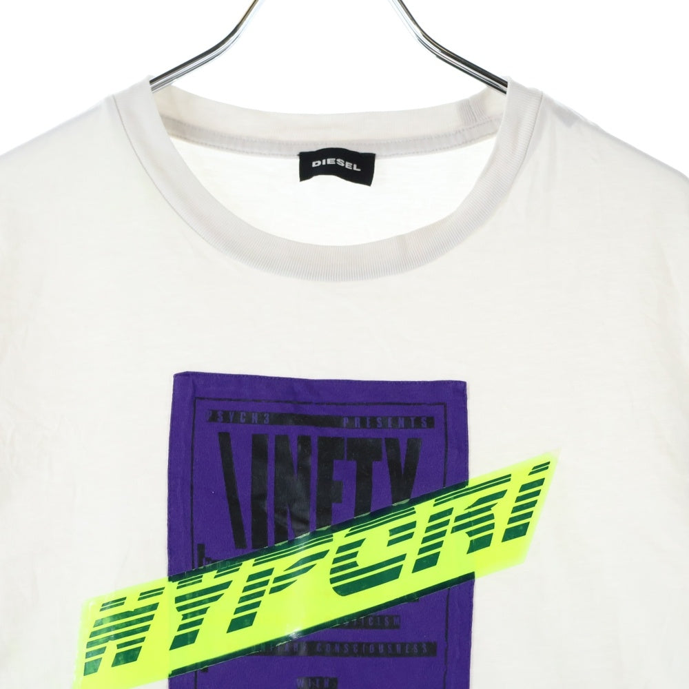 DIESEL(ディーゼル) NYPCRI フロント ロゴプリント 半袖Tシャツ カットソー ホワイト