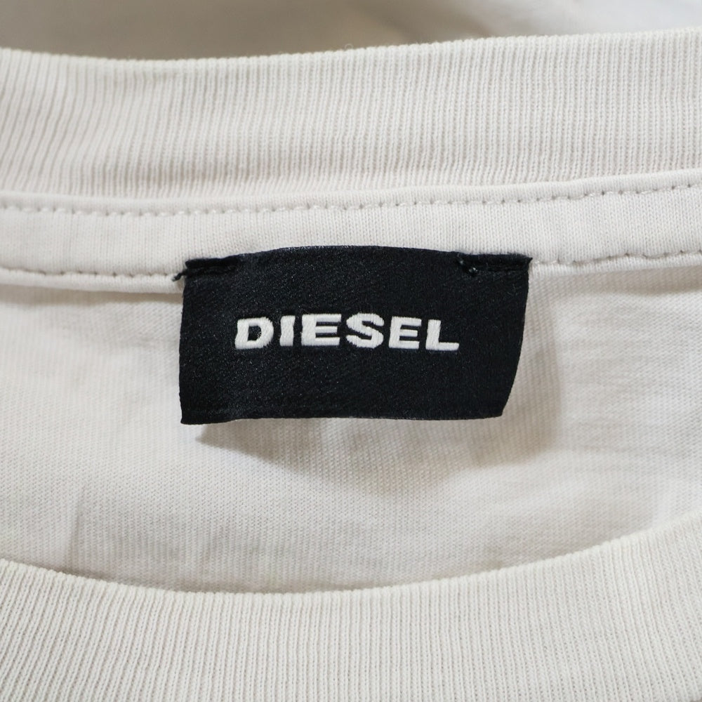 DIESEL(ディーゼル) NYPCRI フロント ロゴプリント 半袖Tシャツ カットソー ホワイト