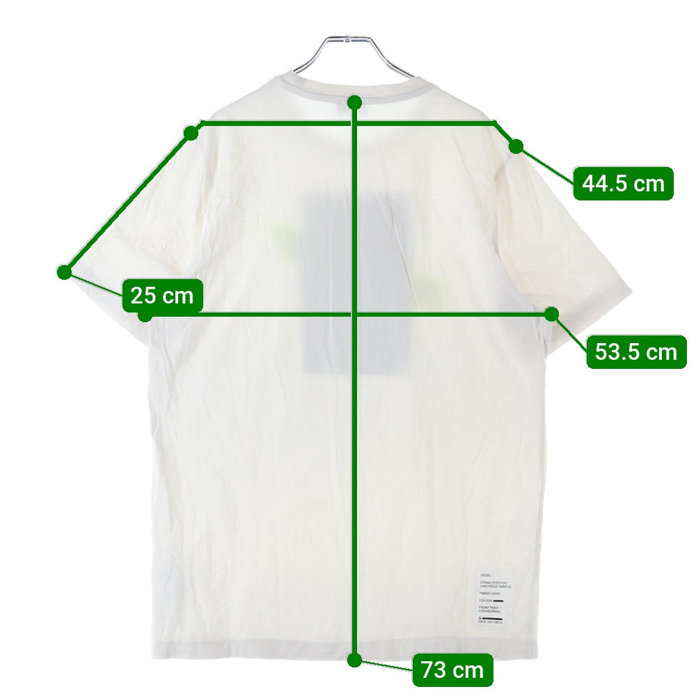 DIESEL(ディーゼル) NYPCRI フロント ロゴプリント 半袖Tシャツ カットソー ホワイト