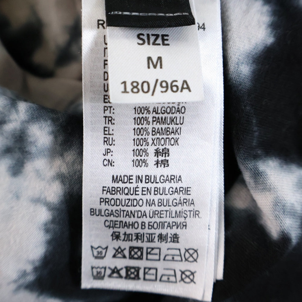 DIESEL(ディーゼル) タイダイ 総柄 両面プリント 半袖Tシャツ カットソー ブラック/ホワイト