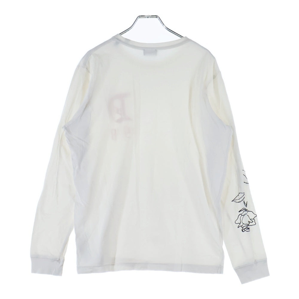 DIESEL(ディーゼル) フロント ロゴ プリント 長袖Tシャツ カットソー ホワイト