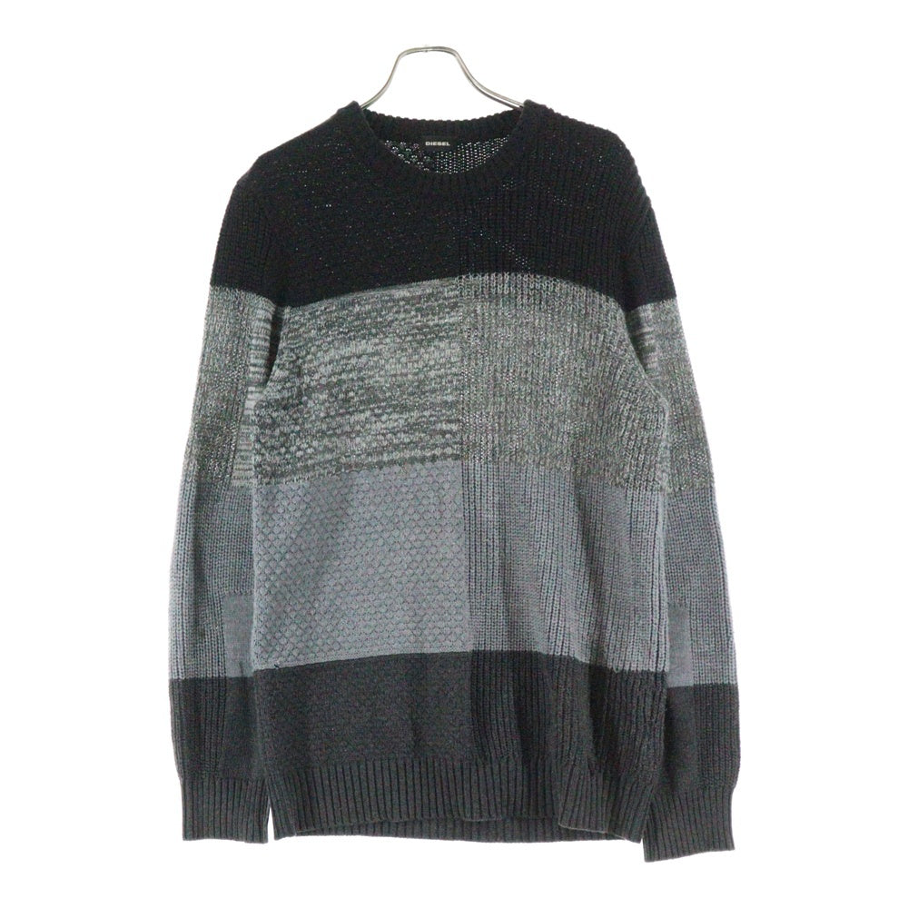 DIESEL(ディーゼル) クルーネック ニット セーター ブラック/グレー