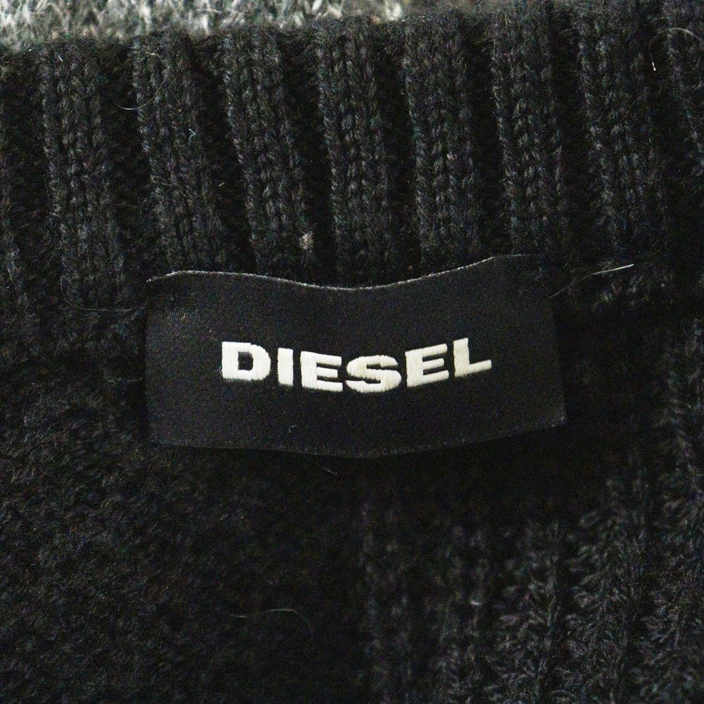 DIESEL(ディーゼル) クルーネック ニット セーター ブラック/グレー