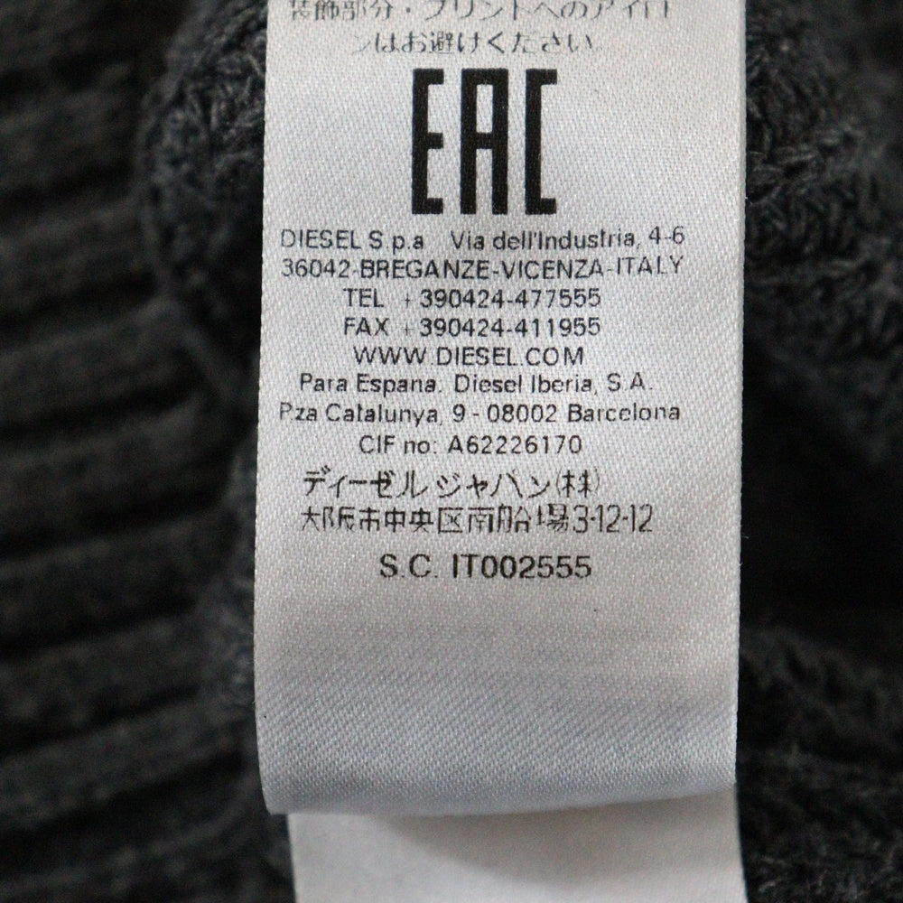 DIESEL(ディーゼル) クルーネック ニット セーター ブラック/グレー