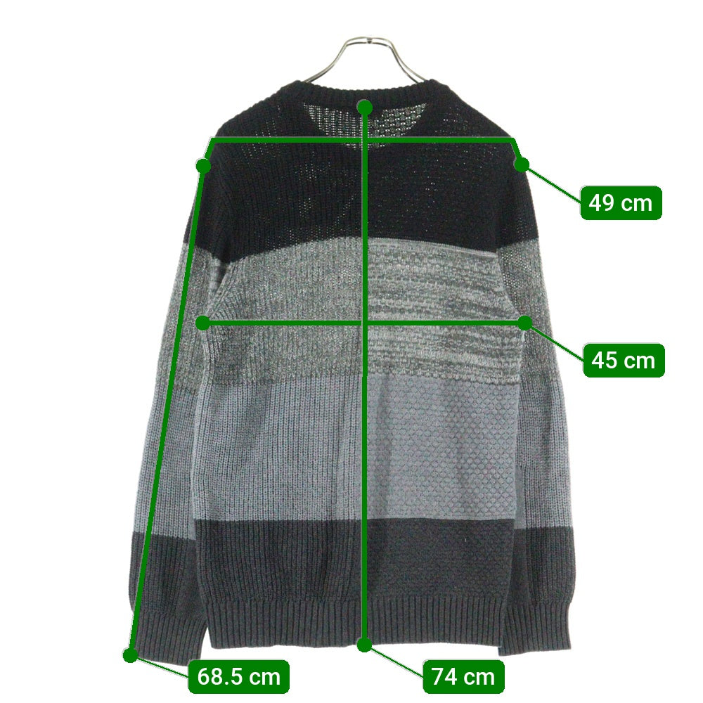 DIESEL(ディーゼル) クルーネック ニット セーター ブラック/グレー