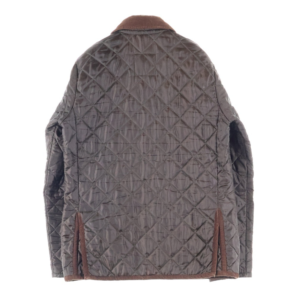 LAVENHAM(ラベンハム) WEYBREAD JACKET ウェイブレッド 中綿入り 襟コーデュロイ キルティングコート ブルゾン ブラウン