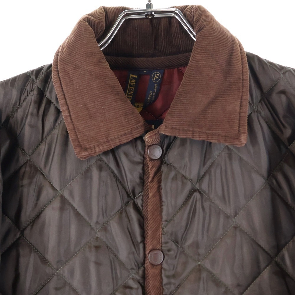 LAVENHAM(ラベンハム) WEYBREAD JACKET ウェイブレッド 中綿入り 襟コーデュロイ キルティングコート ブルゾン ブラウン