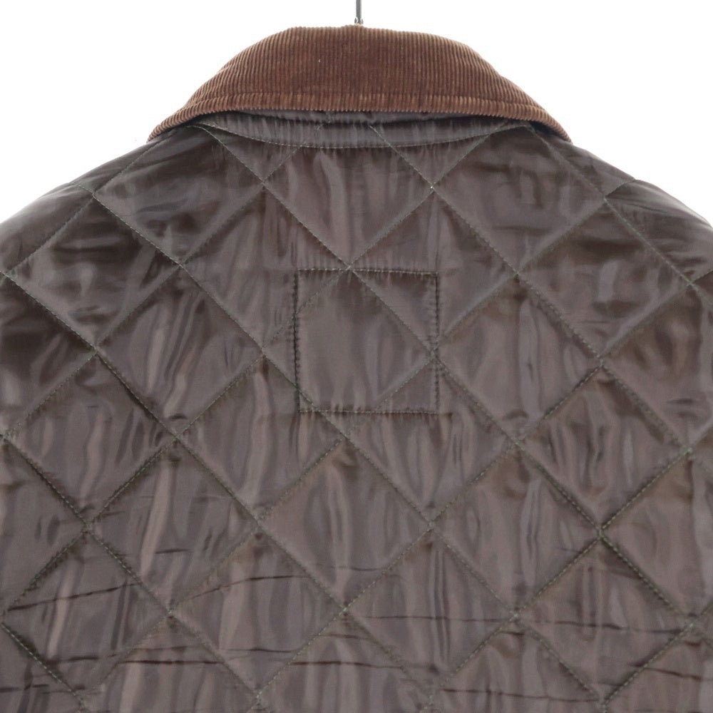 LAVENHAM(ラベンハム) WEYBREAD JACKET ウェイブレッド 中綿入り 襟コーデュロイ キルティングコート ブルゾン ブラウン