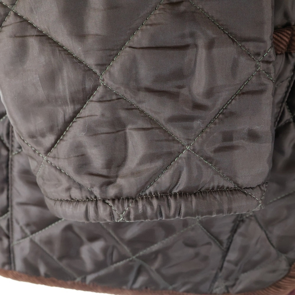 LAVENHAM(ラベンハム) WEYBREAD JACKET ウェイブレッド 中綿入り 襟コーデュロイ キルティングコート ブルゾン ブラウン
