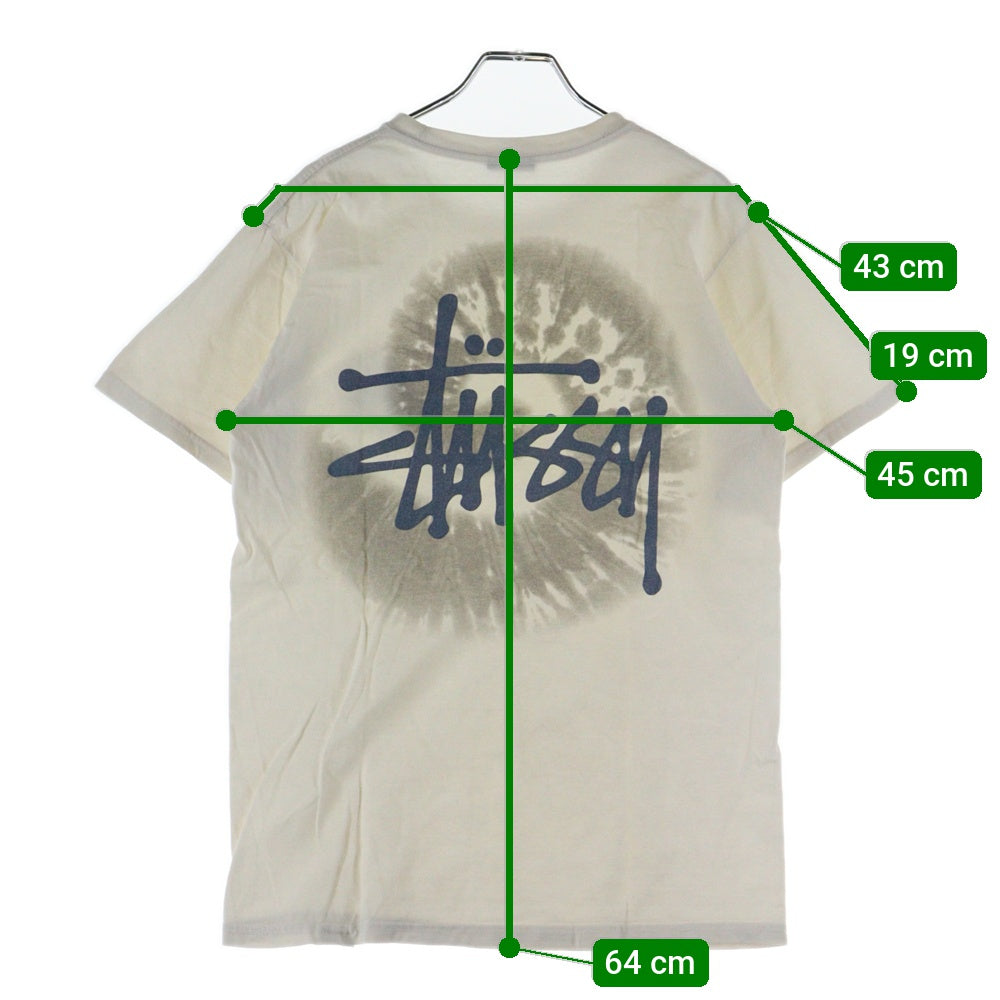 STUSSY(ステューシー) フォトプリント 両面 ロゴプリント 半袖Tシャツ カットソー ホワイト