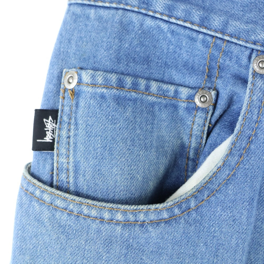 STUSSY(ステューシー) ロゴパッチ ストレート デニムパンツ インディゴ