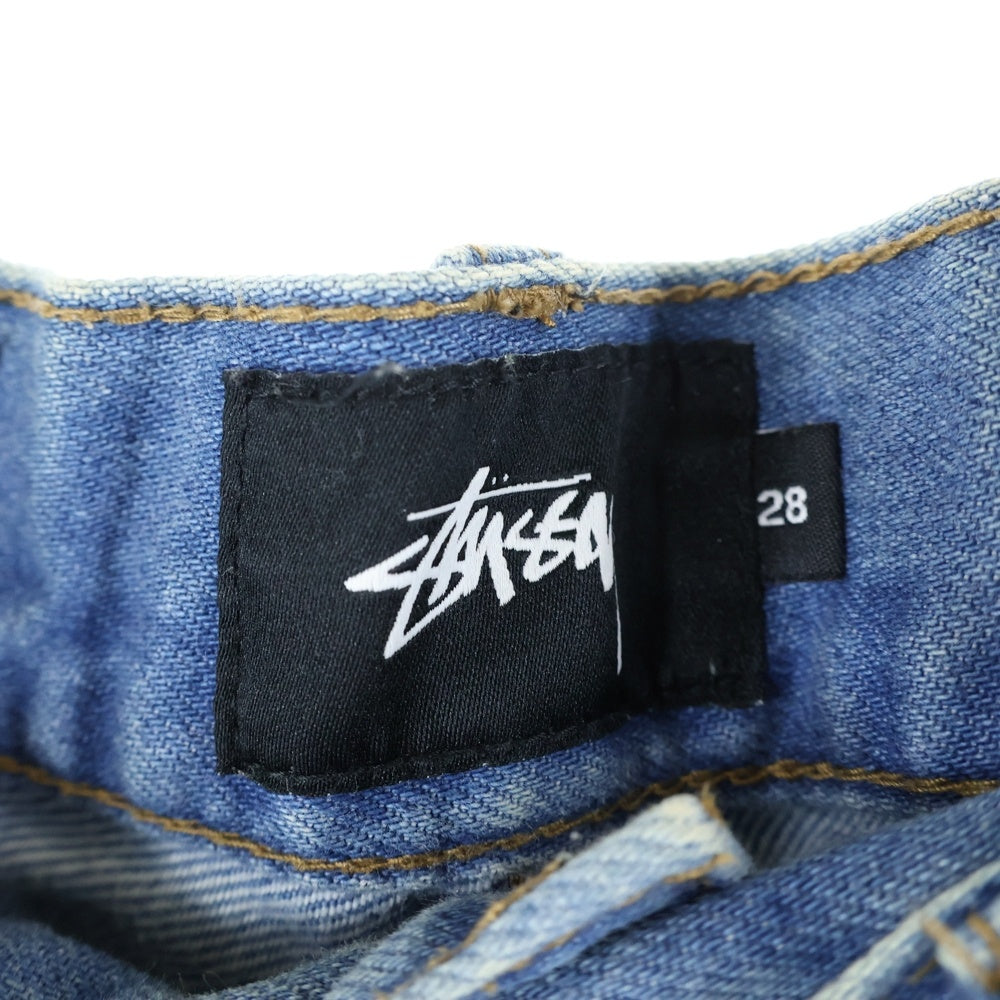STUSSY(ステューシー) ロゴパッチ ストレート デニムパンツ インディゴ