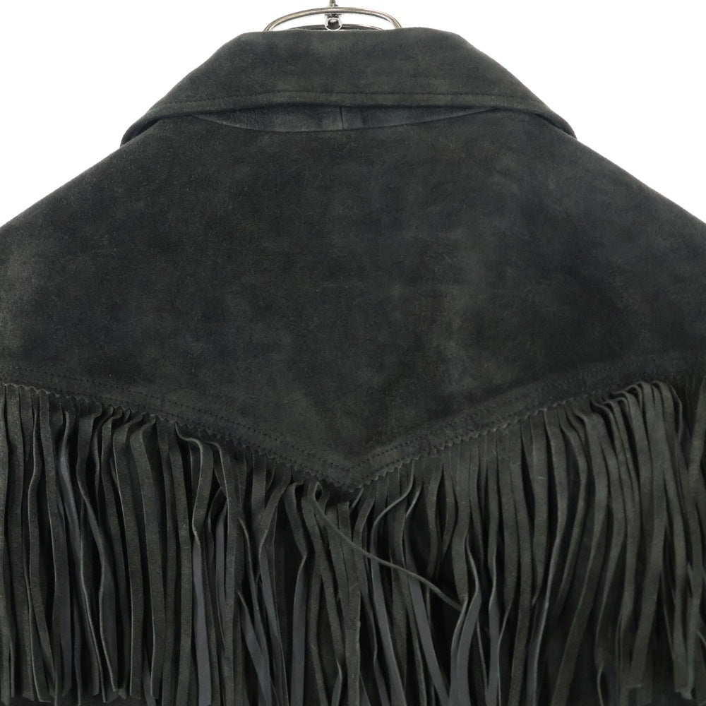 POLO RALPH LAUREN(ポロラルフローレン) フリンジカービングウエスタンレザージャケット ブラック MNPOOTW16021824