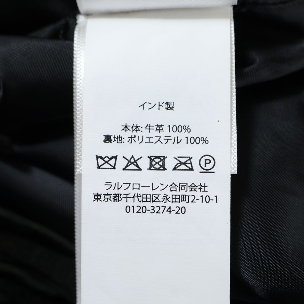 POLO RALPH LAUREN(ポロラルフローレン) フリンジカービングウエスタンレザージャケット ブラック MNPOOTW16021824