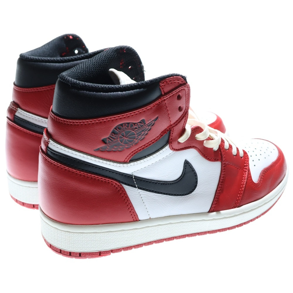 NIKE(ナイキ) 【観賞用 2015年製】 AIR JORDAN 1 RETRO HIGH CHICAGO 555088-101 エアジョーダン1 シカゴ ハイスニーカー レッド/ホワイト US9/27.0cm