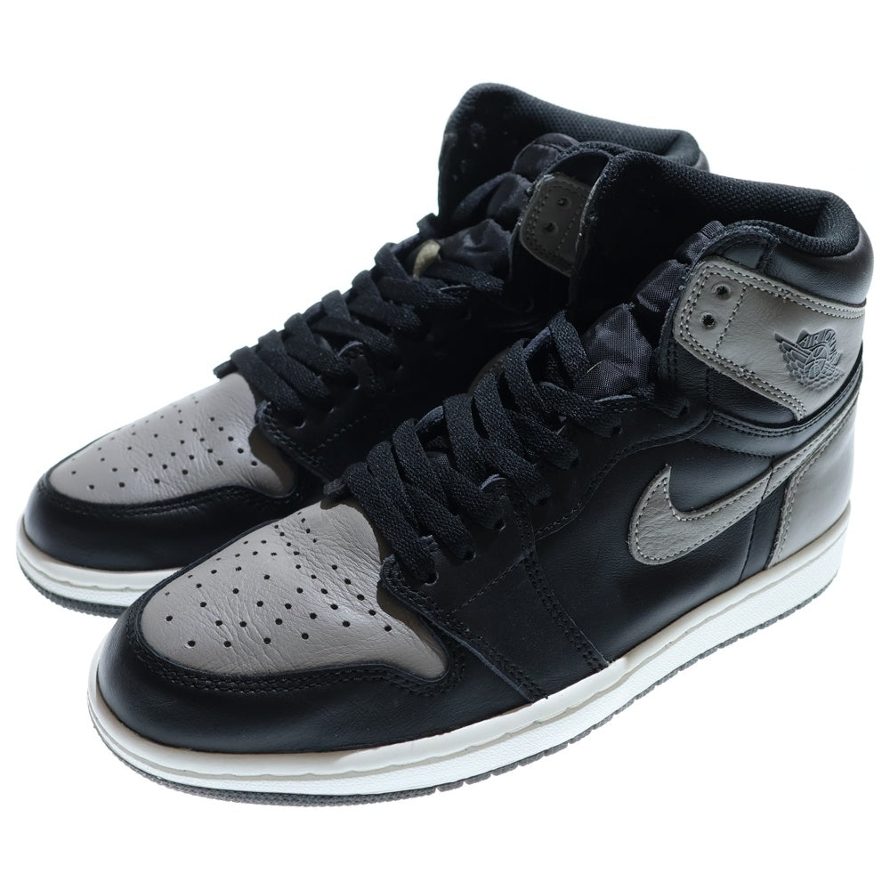 NIKE(ナイキ) AIR JORDAN 1 RETRO HIGH OG SHADOW エアジョーダン レトロ シャドウ ハイカットスニーカー ブラック/グレー US8.5/26.5cm 555088-013
