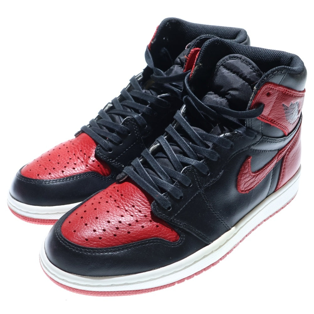 NIKE(ナイキ) 【観賞用 2016年製】 AIR JORDAN 1 RETRO HIGH OG BANNED BRED 555088-001 エアジョーダン1 バーンド ブレッド ハイカットスニーカー US8.5/26.5cm