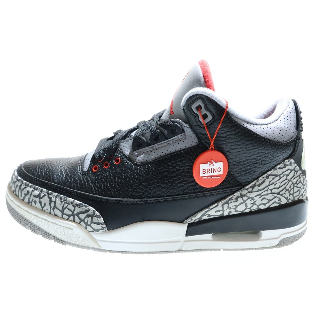 NIKE(ナイキ) AIR JORDAN 3 RETRO OG エアジョーダン ミドルカットスニーカー ブラック/グレー US8.5/26.5cm 854262-001