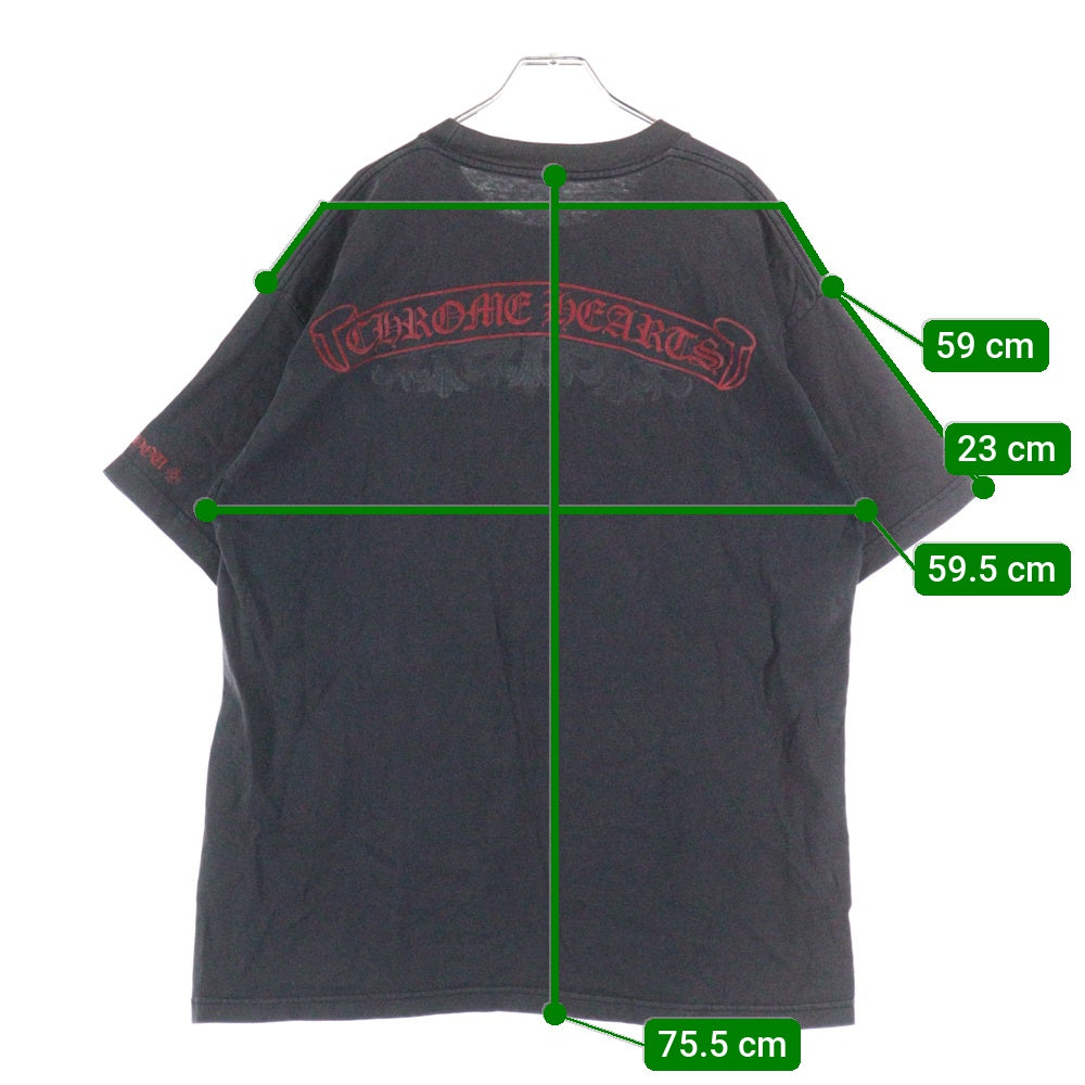 CHROME HEARTS(クロムハーツ) OLD Scroll Label オールド バックスクロールラベル クルーネック 半袖Tシャツ カットソー ブラック