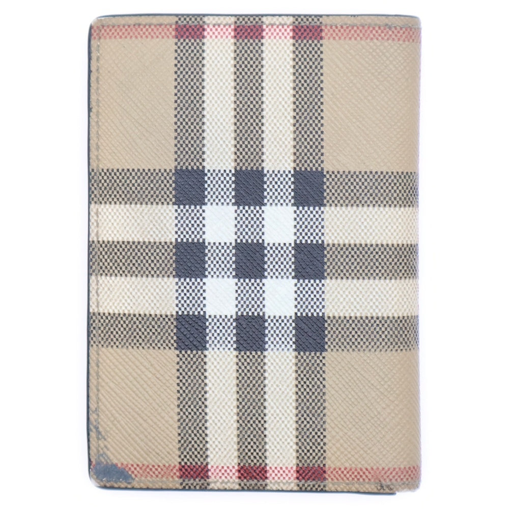 BURBERRY(バーバリー) チェック レザー カードケース ベージュ
