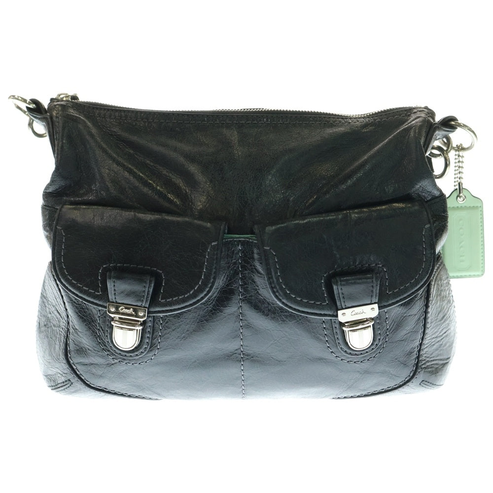 COACH(コーチ) 2Way ショルダーバッグ レザー 黒 22423