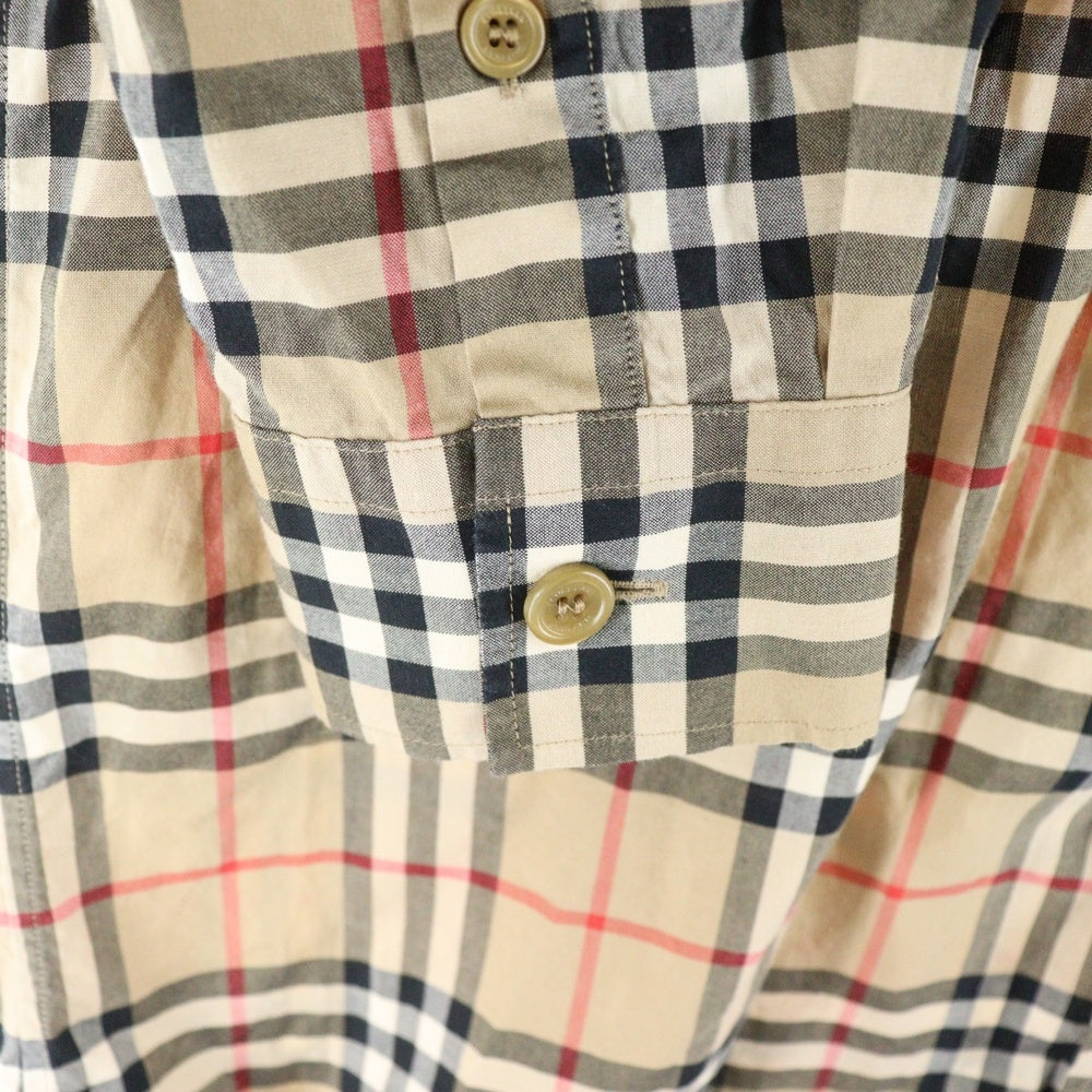 BURBERRY(バーバリー) 19AW SW1 LOGO CHECK SHIRTS ノバチェック 刺繍ロゴ 長袖チェックシャツ ベージュ 8024529