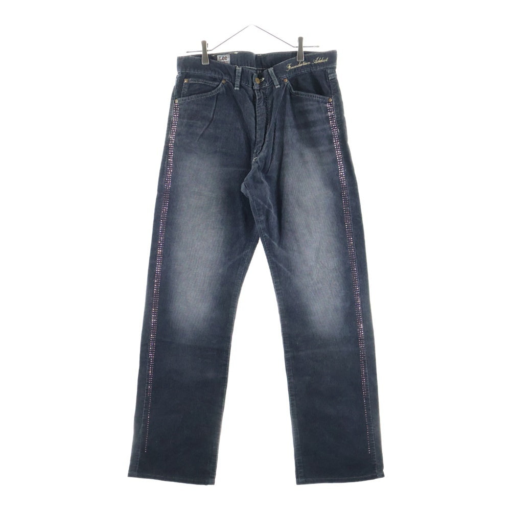 LEE(リー) × Foundation Addict ファンデーションアディクト カラーストーン コーデュロイパンツ ブラック