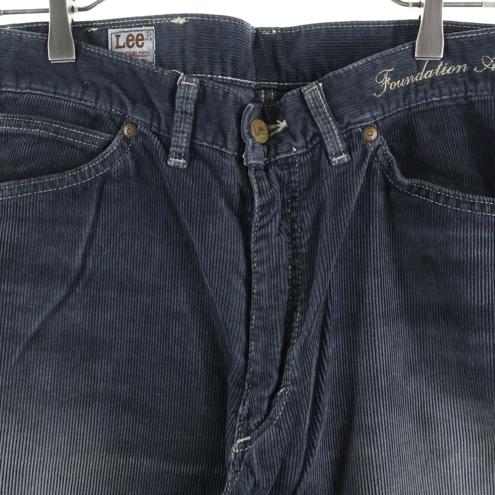 LEE(リー) × Foundation Addict ファンデーションアディクト カラーストーン コーデュロイパンツ ブラック