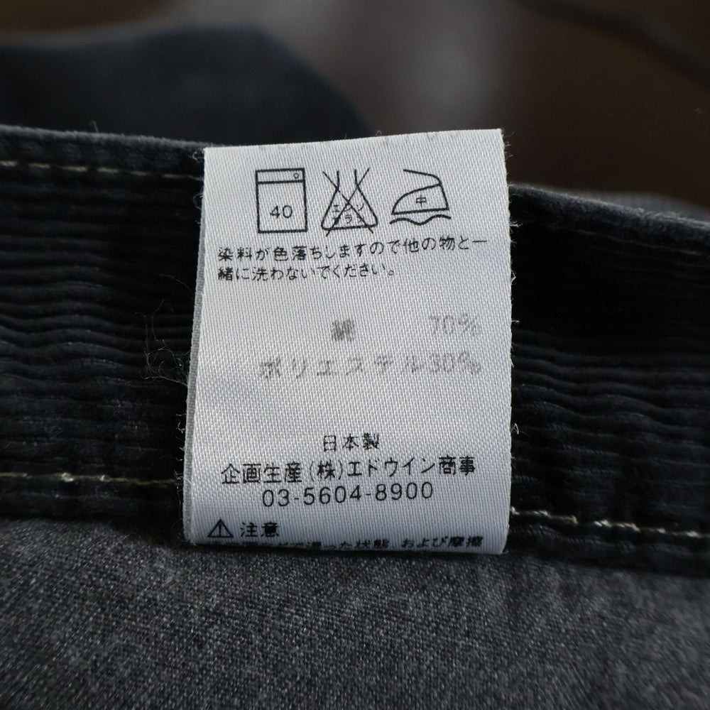 LEE(リー) × Foundation Addict ファンデーションアディクト カラーストーン コーデュロイパンツ ブラック