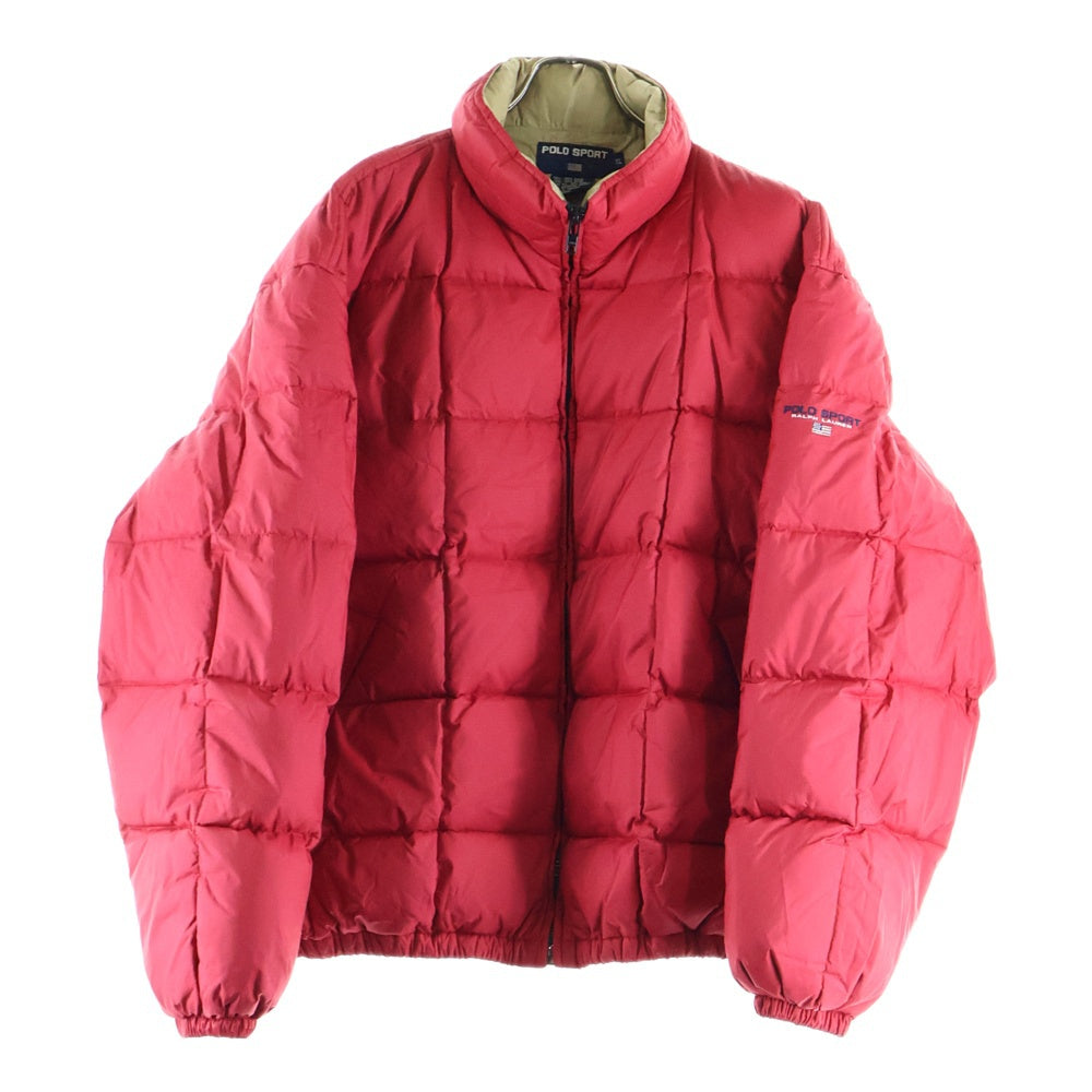 POLO SPORT RALPH LAUREN(ポロスポーツラルフローレン) 90s DOWN JACKET 星条旗ロゴ ダウンジャケット SPORTタグ レッド