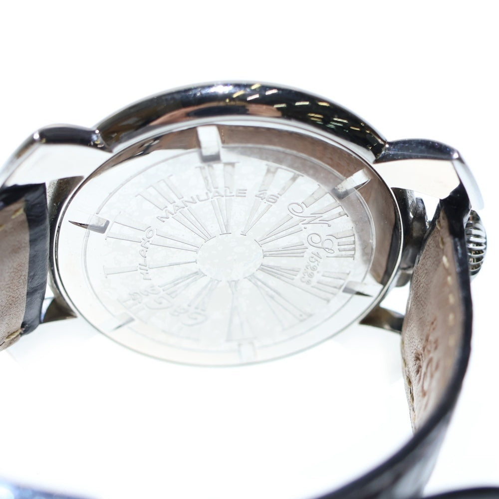 GaGa MILANO(ガガミラノ) Manuale Slim 46mm 5084.1 マヌアーレ スリム 46mm スモールセコンド クオーツ 腕時計 ブラック