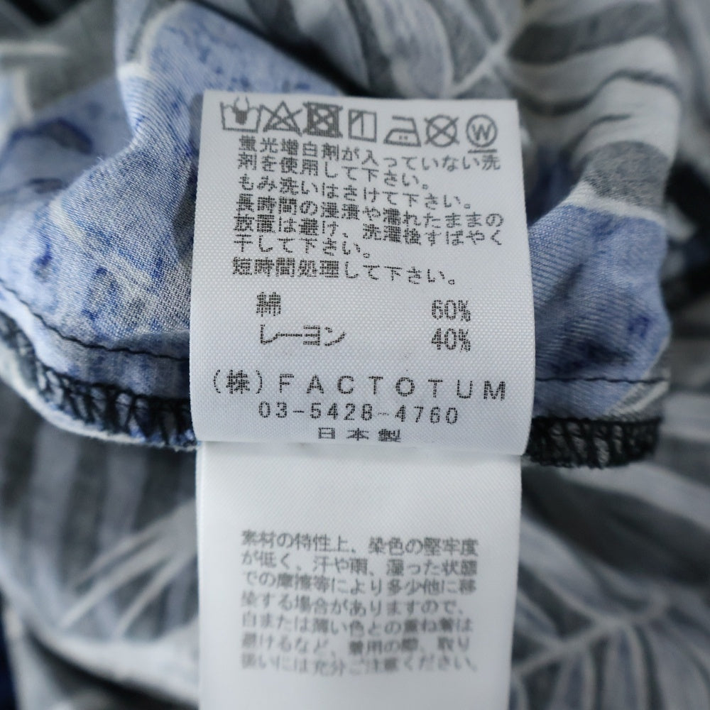 FACTOTUM(ファクトタム) ×Reyn Spooner フラワー 総柄 ハワイアロハ 半袖シャツ マルチ