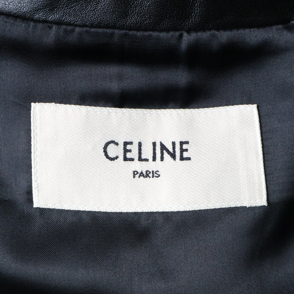 CELINE(セリーヌ) 23SS ソフトラムスキンレザージャケット ブラック 2E499280D