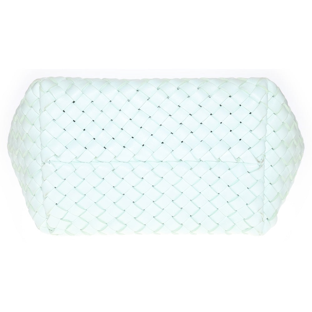 BOTTEGA VENETA(ボッテガヴェネタ) ミニ カバ ポーチ付き イントレチャート ラムスキンレザー 2WAY ショルダーバッグ ハンドバッグ ミントグリーン 781670