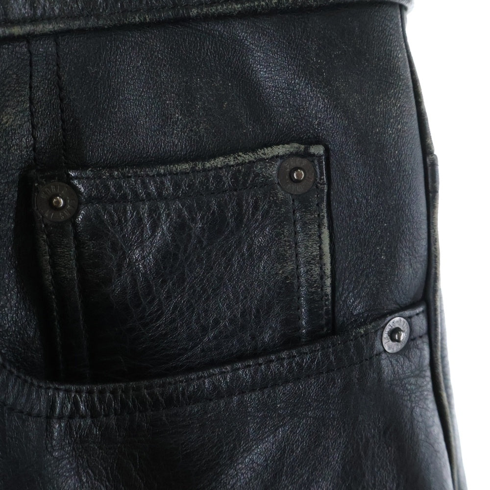 KUSHITANI(クシタニ) 牛革 レザー バイカーパンツ ブラック