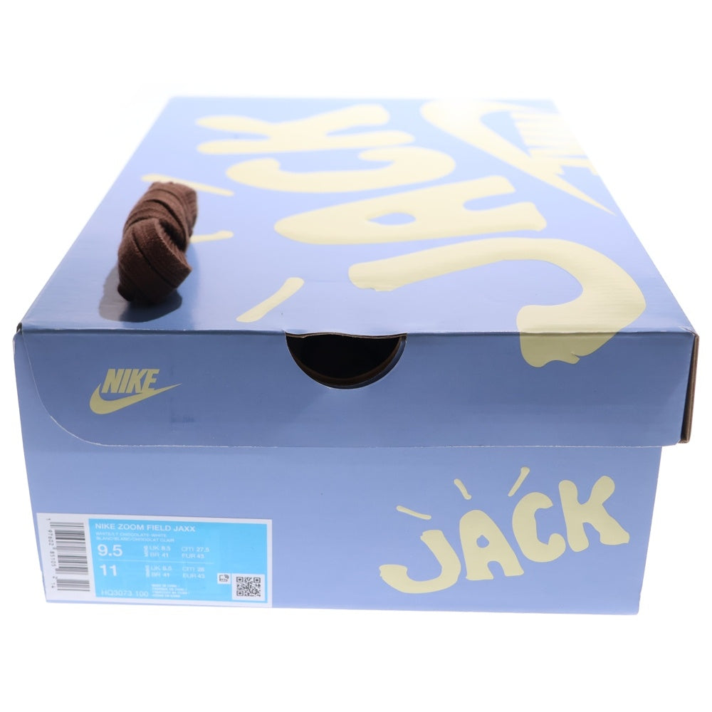 NIKE(ナイキ) ×TRAVIS SCOTT Zoom Field Jaxx トラヴィススコット ズームフィールドジャックス ローカットスニーカー ブラウン/ホワイト US9.5/27.5cm HQ3073-100