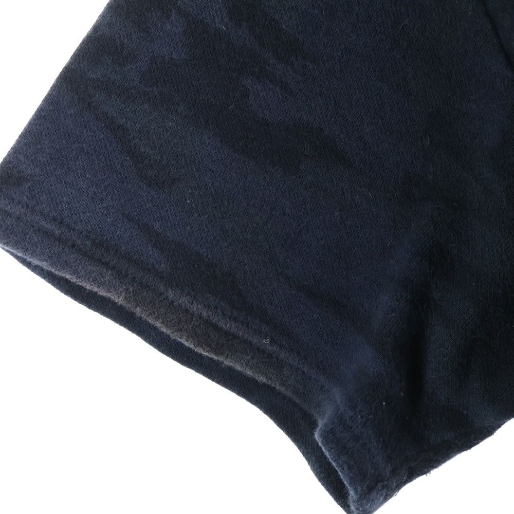 VANSON(バンソン) スカル刺繍 カモ柄 2ポケット 半袖ポロシャツ ブラック