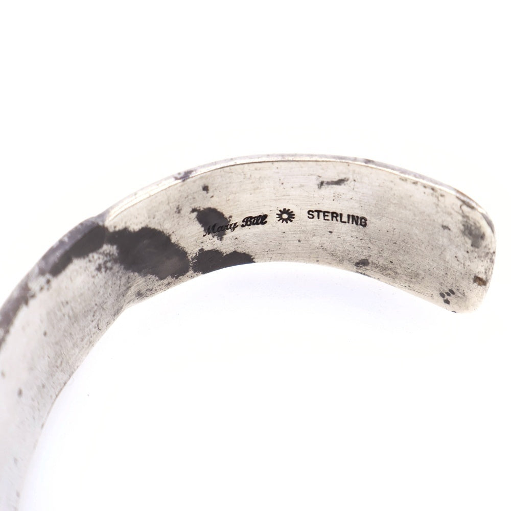 INDIAN JEWELRY(インディアンジュエリー) ナバホ族 Mary Bill メアリービル スタンプワーク バングル ブレスレット シルバー