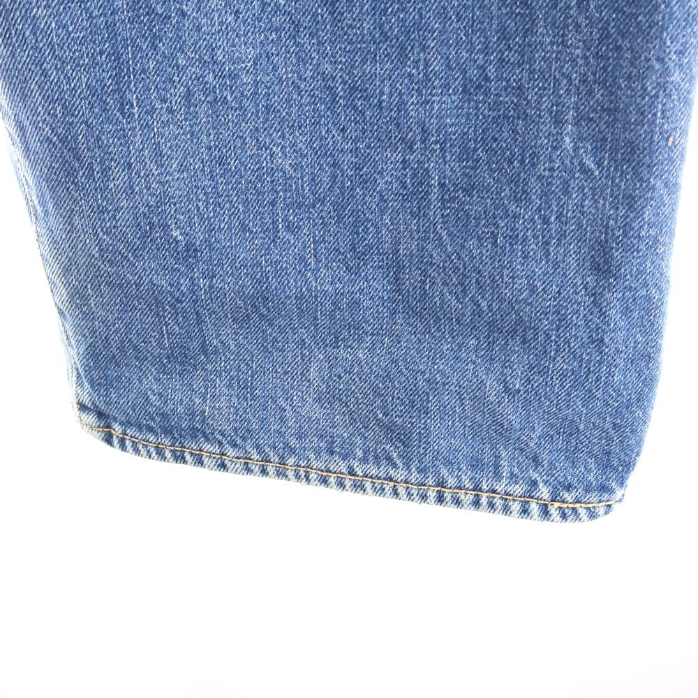 EVISU カモメ デニム 白 EVISU(エビス) 白カモメ 家紋 プリント デニムパンツ インディゴ