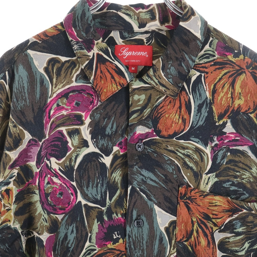 SUPREME(シュプリーム) 17AW Painted Floral Rayon Shirt フラワー 総柄 レーヨン 長袖シャツ マルチ