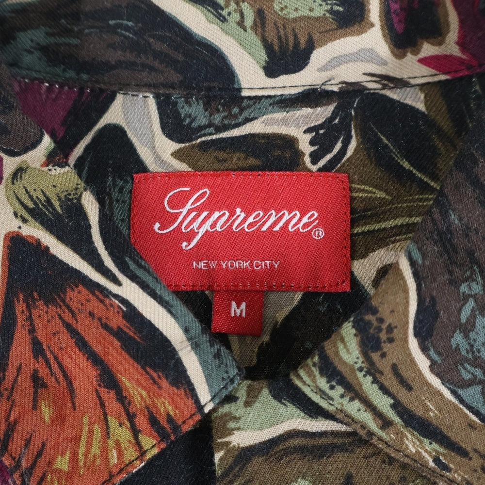SUPREME(シュプリーム) 17AW Painted Floral Rayon Shirt フラワー 総柄 レーヨン 長袖シャツ マルチ