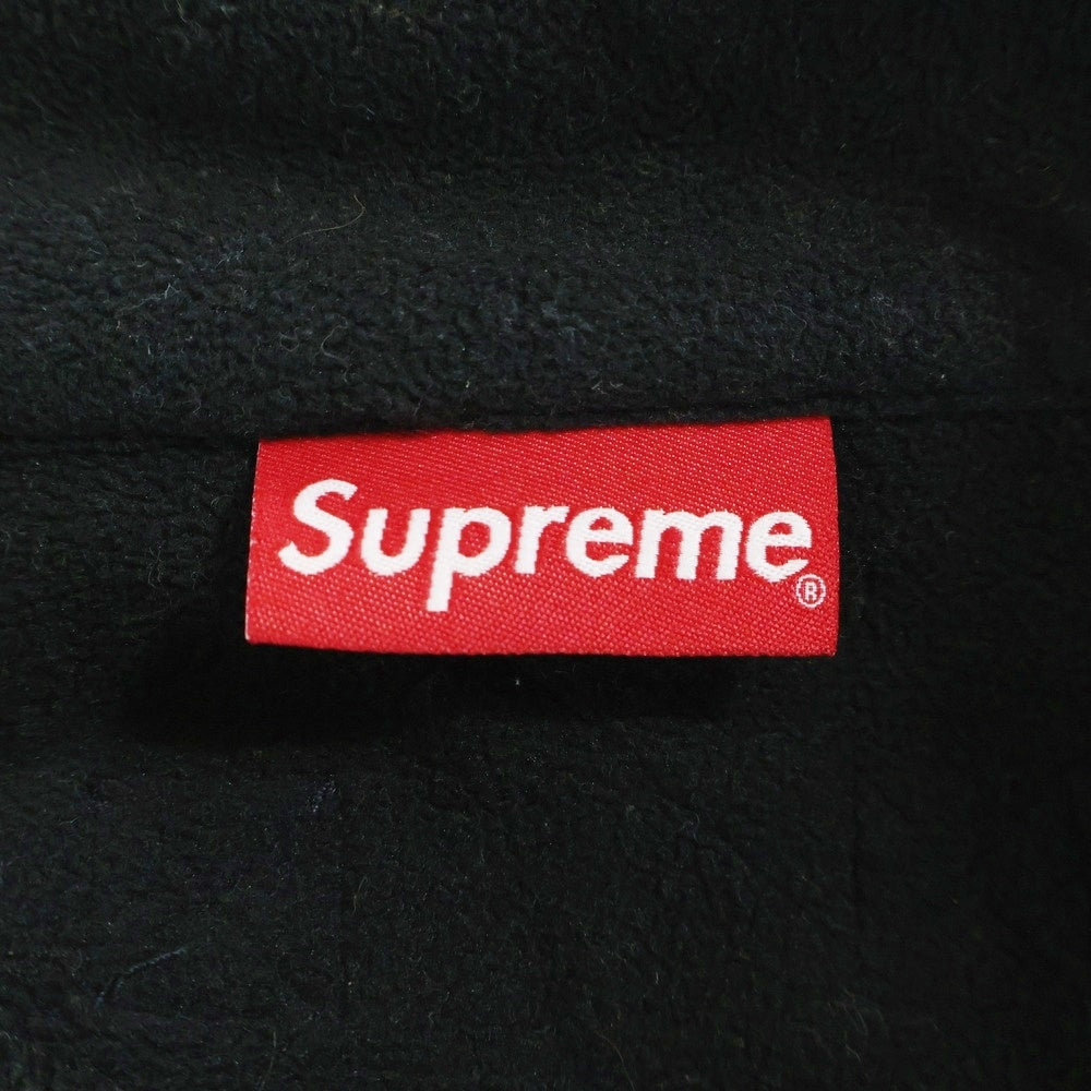 SUPREME(シュプリーム) 17SS Arc Logo Quilted Half Zip Pullover アーチロゴ キルティング ナイロン ハーフジップ プルオーバー トレーナー ブラック