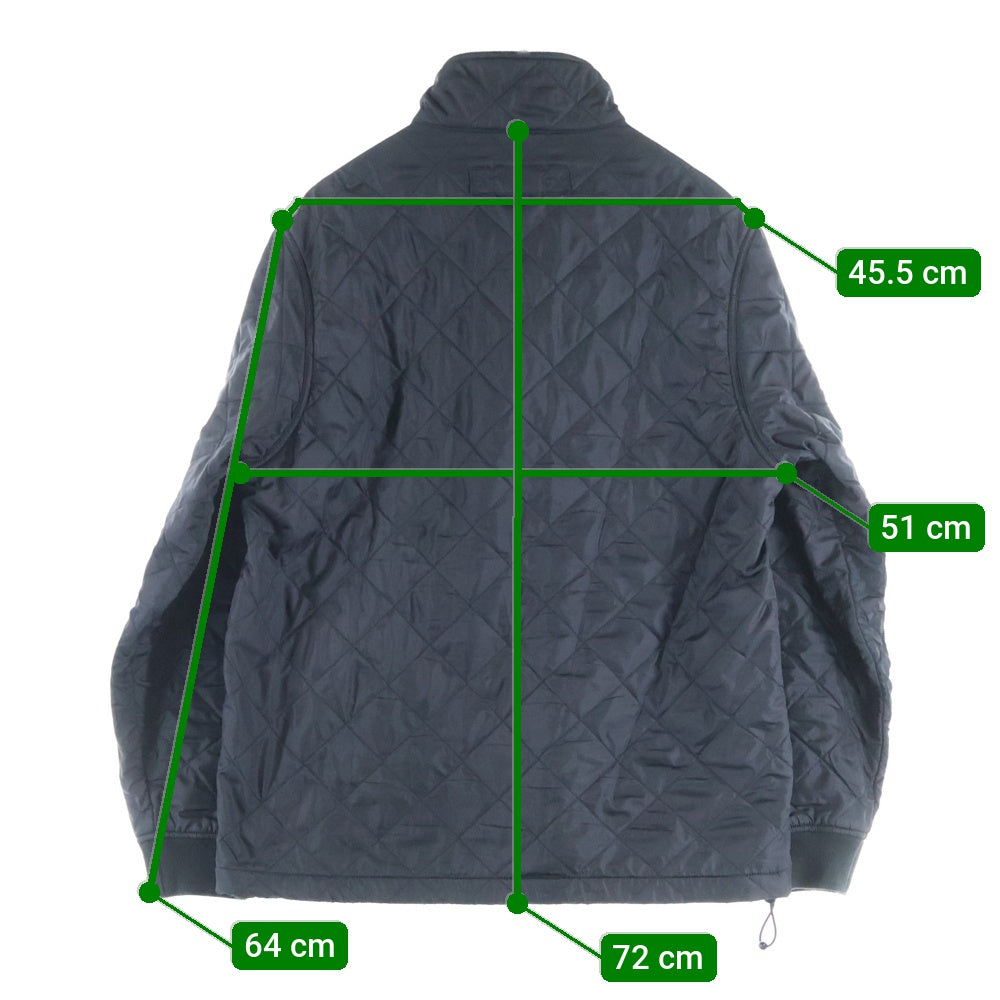 SUPREME(シュプリーム) 17SS Arc Logo Quilted Half Zip Pullover アーチロゴ キルティング ナイロン ハーフジップ プルオーバー トレーナー ブラック