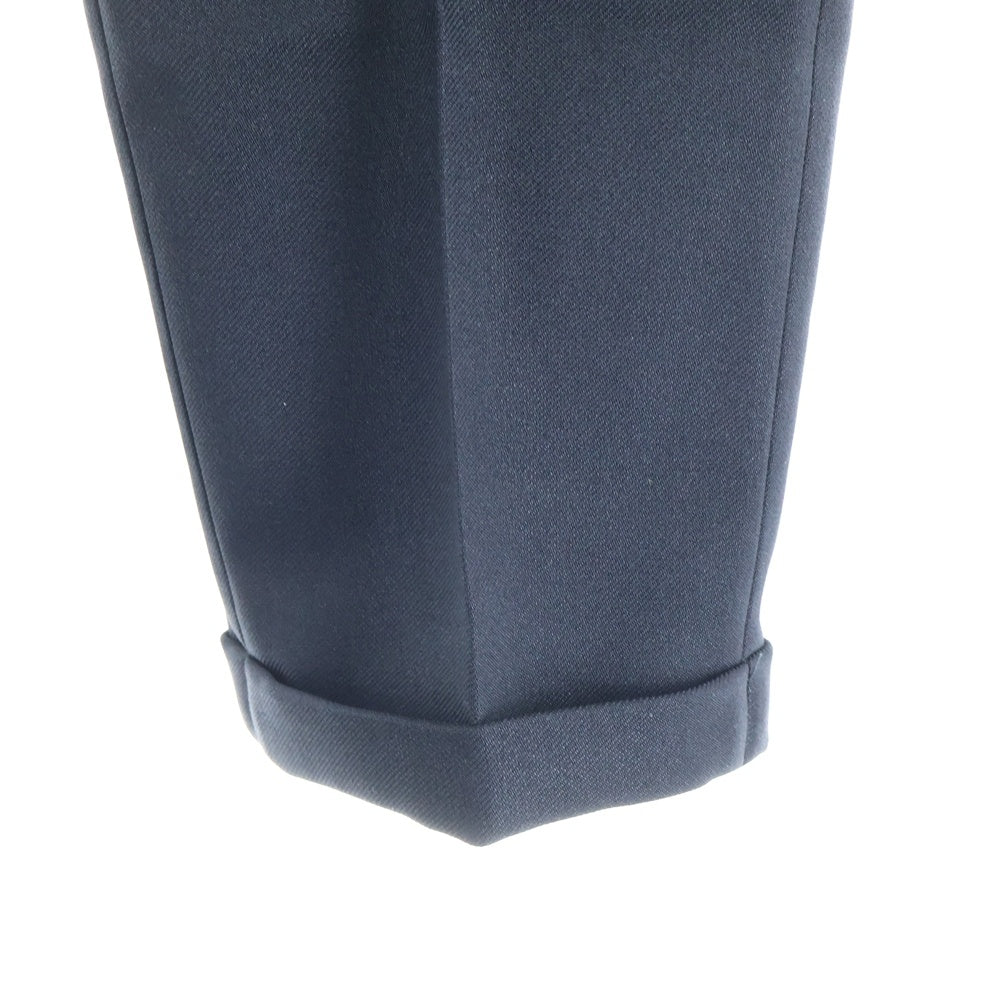 MR.OLIVE(ミスターオリーブ) RETORO POLYESTER TWILL ONE PLEATS STA-PREST TAPERED PANTS レトロ ポリエステル センタープレス テーパード パンツ ブラック M-18102